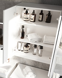 Style Line Шкаф навесной Марелла мини 60 Люкс Plus антискрейтч белый матовый – фотография-3